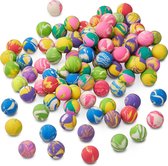 90 Mini Stuiterballen Speelgoed voor Kinderen, Jongens en Meisjes (25mm, Veelkleurig) - Verjaardagen, Kinderfeestjes, Uitdeelcadeautjes, Traktaties, Weggeef Cadeautjes