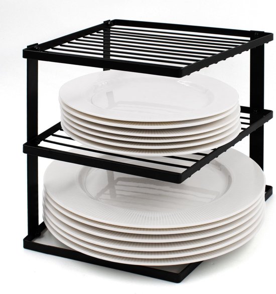 Corner_Dish_Rack_Zwart bol