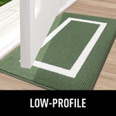 Deurmat, wasbaar, voetmat voor binnen, antislip, vuilvangmat, deurmat, entree-tapijt voor huisdeur, binnen, 60 x 90 cm, groen