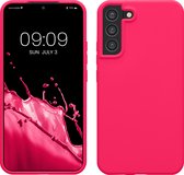 kwmobile telefoonhoesje geschikt voor Samsung Galaxy S22 Plus - Hoesje met siliconen coating - Smartphone case in neon roze
