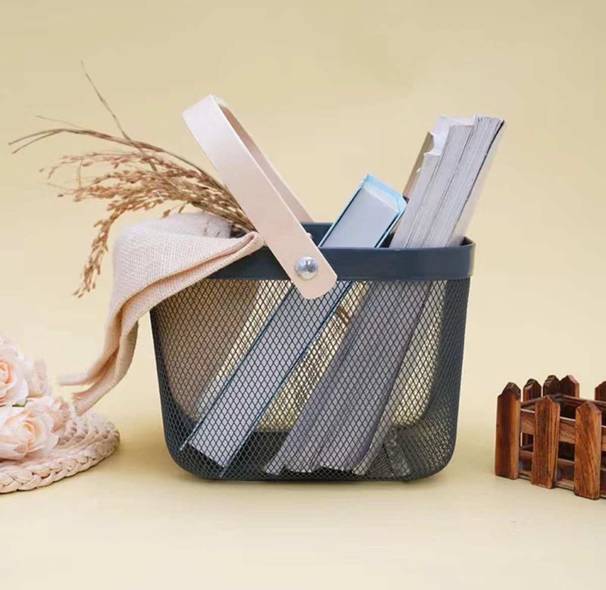 Organisateur De Congélateur Empilable En Fil Métallique - Bac Profond Avec Poignées Pliables - Pour Viande, Légumes, Snacks - 38,5x25x16,5 Cm - 10