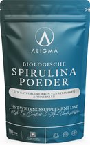 Aligma® Biologische Spirulina Poeder: hét voedingssupplement vol essentiële voedingsstoffen voor de mens! - 250 gram