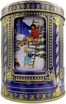 Boîte à musique carrousel de Noël et boîte de rangement avec anges, Bonshommes de neige et elfes - Boîte à musique de Noël et boîte de rangement de Noël