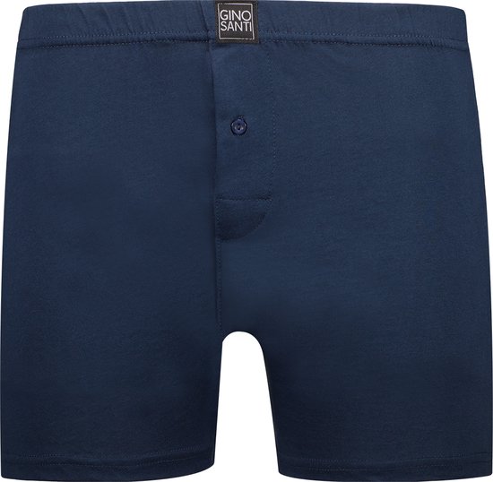 Gino Santi Klassieke navy blauwe boxershort 100% katoen Maat L