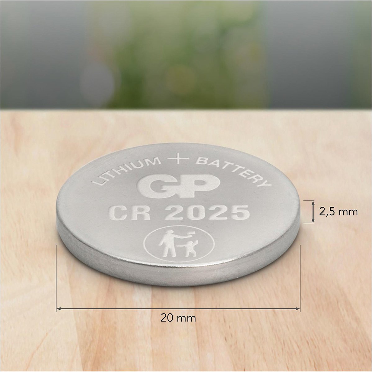 CR2025 Knoopcel Lithium 3 V GP Batteries GPCR2025-2CPU10 10 stuk(s)