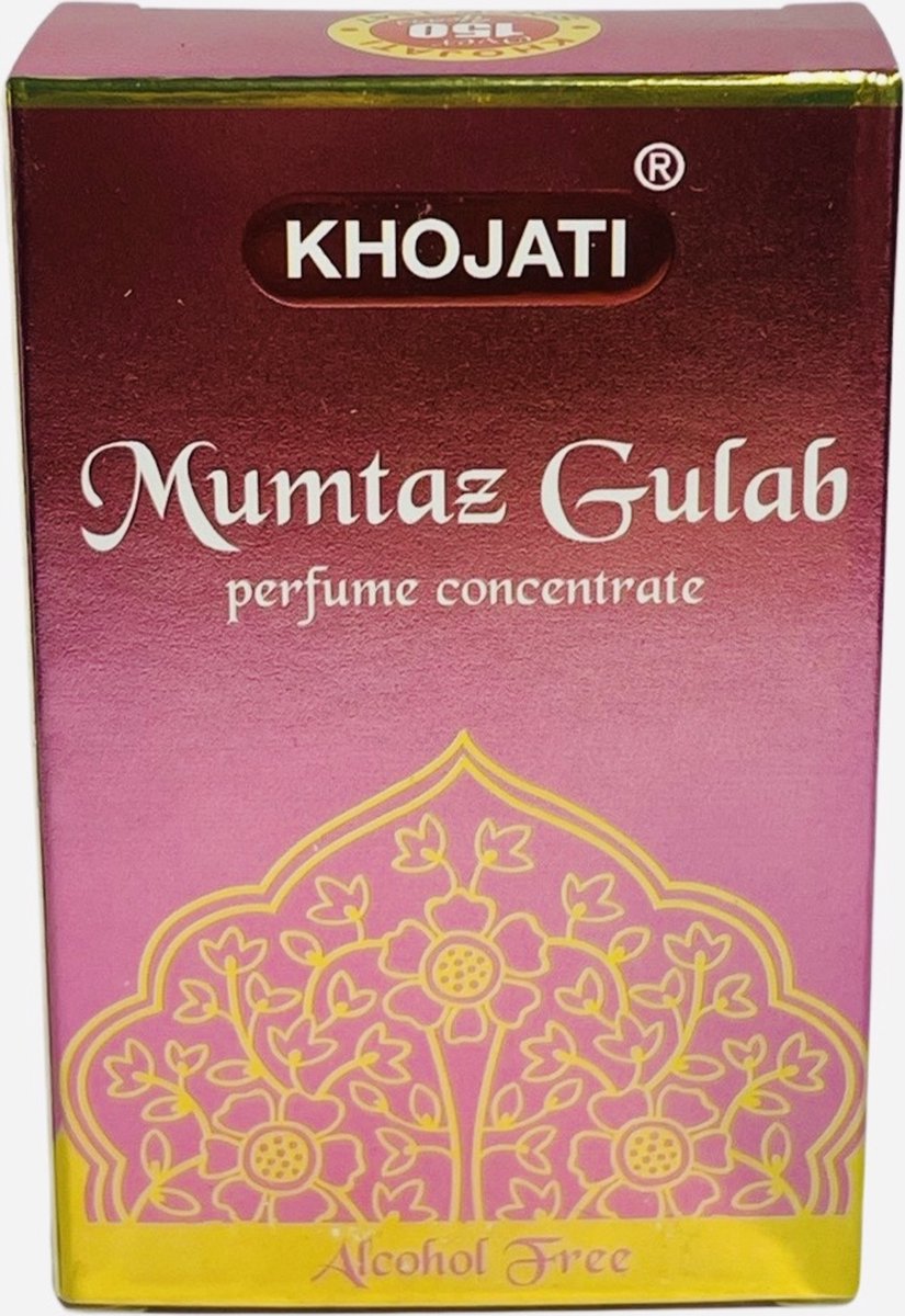 K-Veda - Mumtaz Gulab Perfume Concentrate - 6ml - Alcohol-Free - Alluring Scent Extracted from Exquisite Fragrant Roses - Experience Sensuality - Ideal for Any Occasion - Authentic Perfume Concentrate