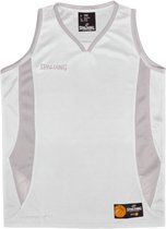Spalding Jam Basketbalshirt Kinderen - Wit / Zilver | Maat: 140