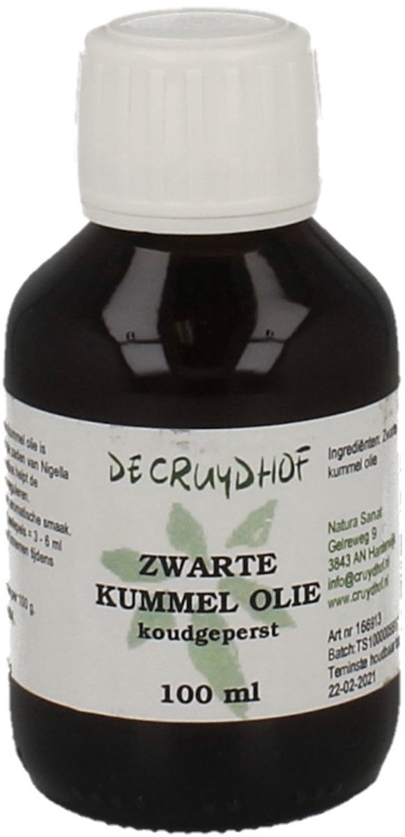 Cruydhof Zwarte kummel olie koudgeperst 100 Milliliter
