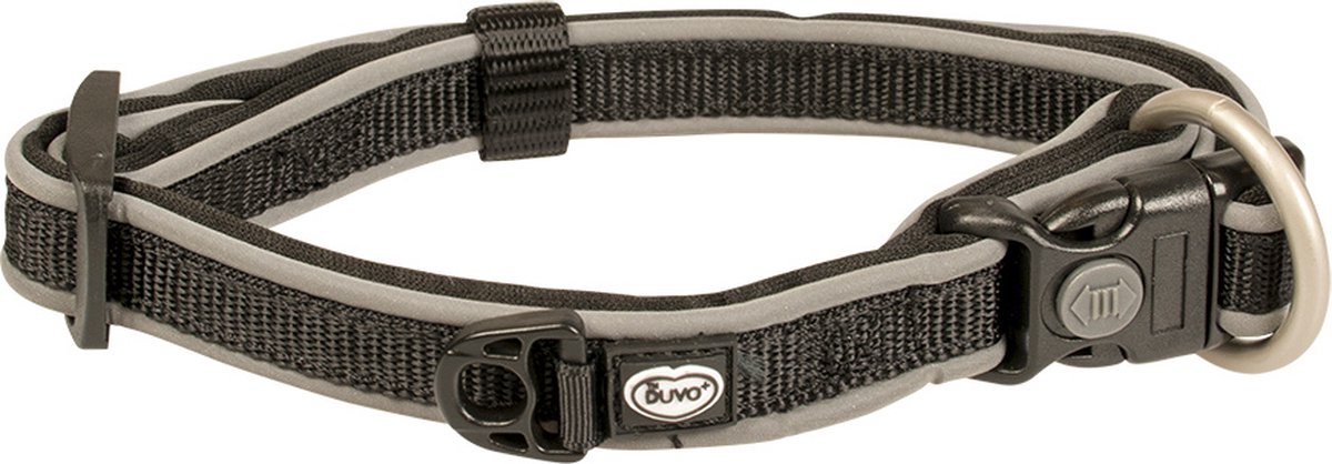 Duvo+ West Halsband Nylon Zwart XL 40-65cm/25mm