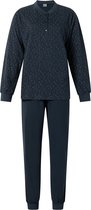 Lunatex dames pyjama 100% tricot Katoen Navy met print -maat S