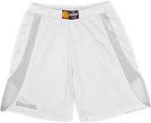 Spalding Jam Basketbalshort Kinderen - Wit / Zilver | Maat: 128