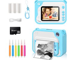 Ilona 3-in-1 Digitale Kindercamera met Fotoprinter en 32GB SD-kaart