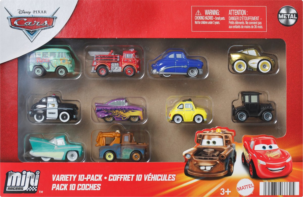 Disney Pixar Cars Mini Racers Variété Lot de 10 (Golden Cruising Lightning  McQueen) | bol