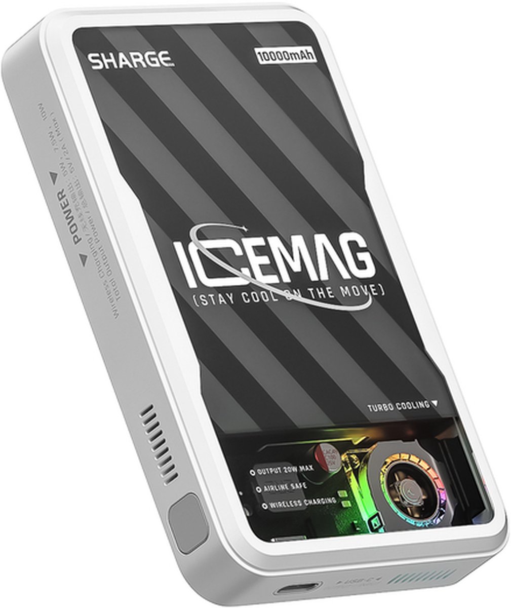 SHARGE Starship Seer-Zwart (met Kabel) Powerbank Zwart