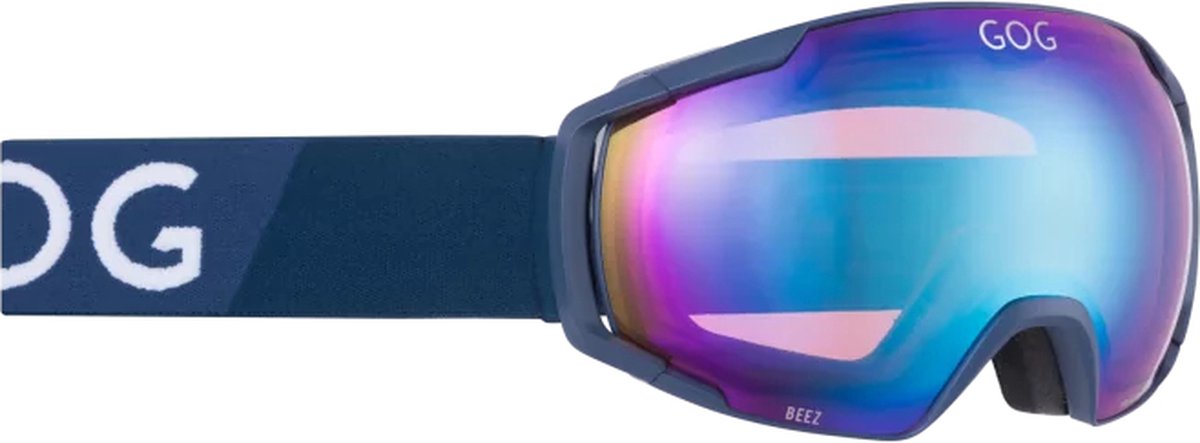 BEEZ - Skibril - Snowboard - Mat Blauw - Maat one size - Unisex