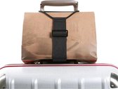1 x Verstelbare Bagage Houder - Draagriem Reisaccessoires - Tas op koffer - Rugtas op koffer meenemen - Handig voor op reis - Handbagage op Koffer zetten