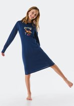 Schiesser- nachthemd meisje lange mouwen - Paardenvriend donkerblauw - maat 128