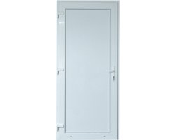 Kunststof Deur | PVC Deur - 98cm x 215cm Volledig Paneel - Rechtsdraaiend (klink links van binnen)