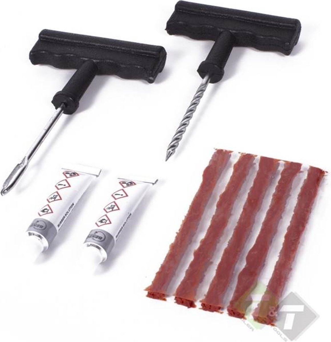 Banden reparatieset, Proppenset, inc. 5 proppen, Bandenprop, Benson
