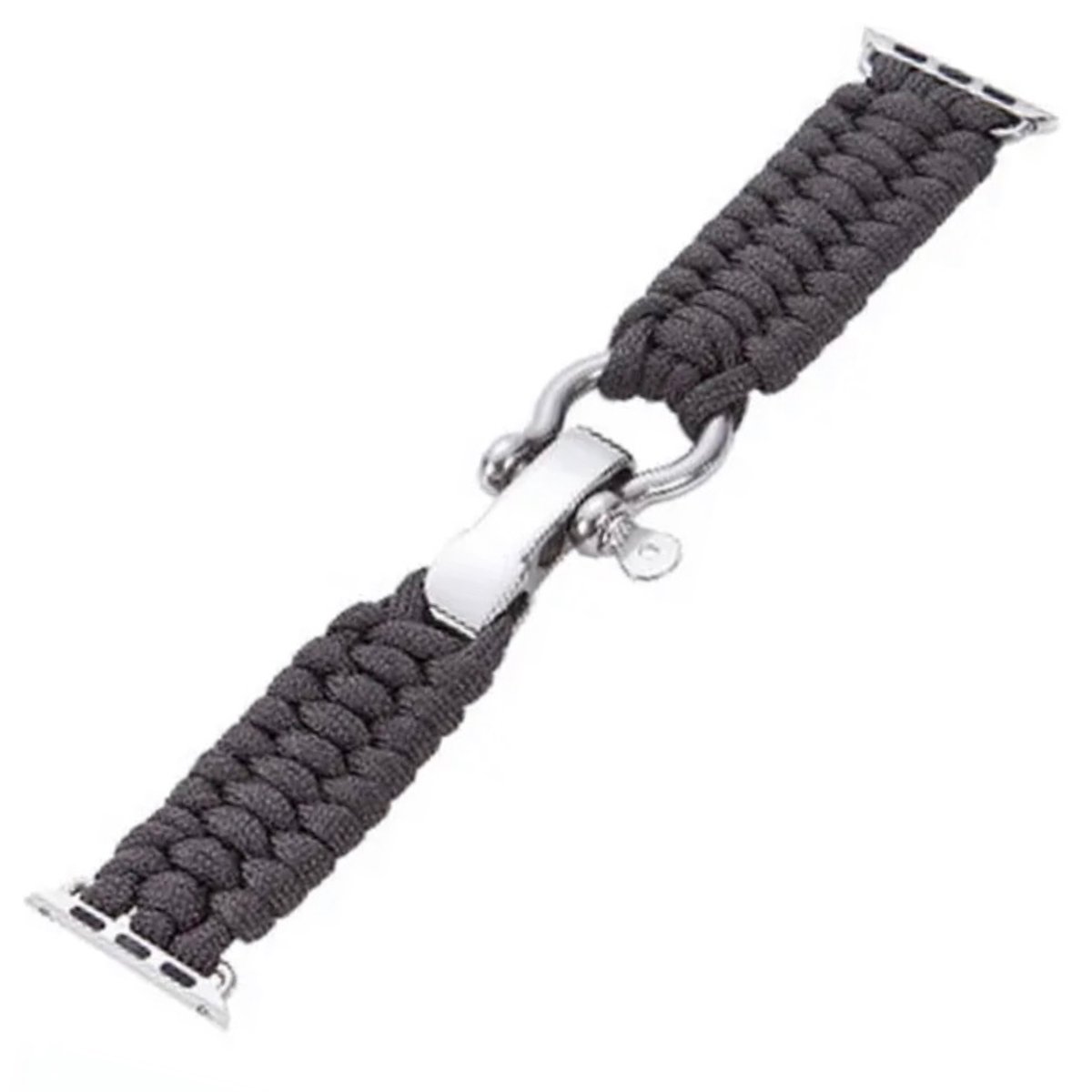 Stoer Applewatch horlogebandje -42-44-45-49mm- survivalkoord- verstelbare sluiting van metaal