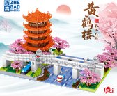 Lezi Yellow Crane Tower & Yangtze River Bridge - Nanoblocks / miniblocks - Bouwset / 3D puzzel - 4413 bouwsteentjes - Lezi LZ8269