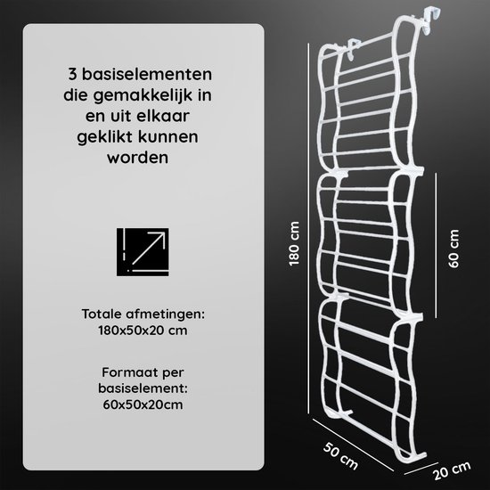 Multifunctionele Over-de-Deur Organizer Met Grote Diepe Vakken Voor Schoenen En Meer Multifunctionele Over-de-Deur Organizer Met Grote Diepe Vakken Voor Schoenen En Meer