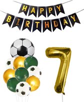 Cijfer Ballon 7 | Snoes Champions Voetbal Plus - Ballonnen Pakket | Groen en Goud