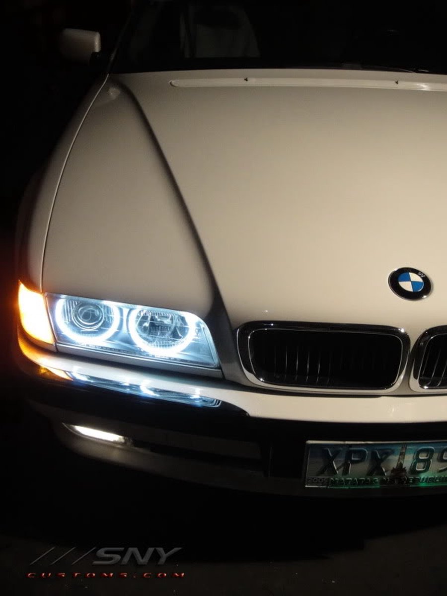 LED angel eyes BMW E38 complete set Bmw angel eyes ringen LED bmw E38 koplampen Led ringen