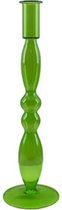Kandelaars en kaarsenhouders - glazen kandelaar - kleurrijke kandelaar - groen - by Mooss - Hoog 30cm