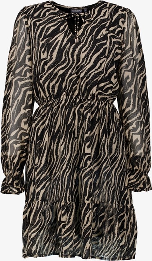 TwoDay dames jurk met zebraprint - Beige - Maat S