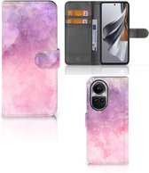 Telefoonhoesje Geschikt voor OPPO Reno10 | 10 Pro Flipcase Pink Purple Paint