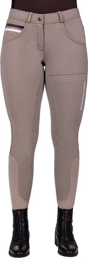 Foto: Qhp rijbroek softshell emma anti slip zitvlak maat 36 beige