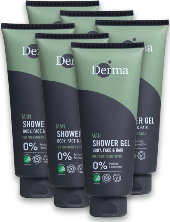 Derma Eco Man Value Pack - Gel Douche 3 en 1 - 6 x 350 ML