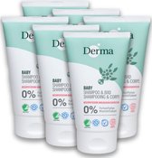 Derma Eco Baby - Shampoo - Lichaam - 6 x 150 ML - Hypoallergeen - Veganistische Verzorging - Allergy-Certified