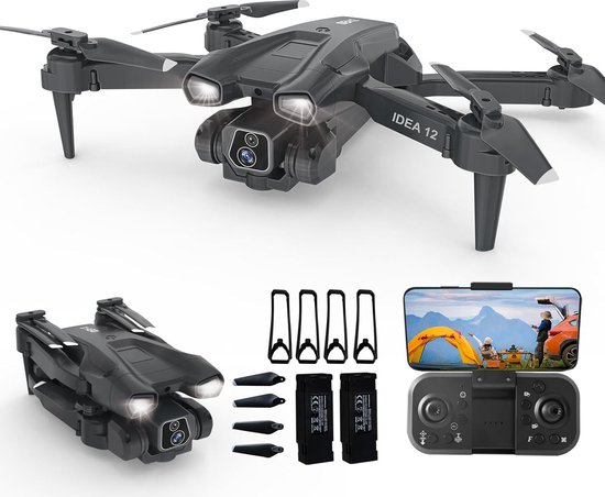 Drone avec caméra - Perfect pour les débutants - Drones FPV avec 2