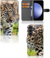 GSM Hoesje Geschikt voor Samsung Galaxy S23 FE Beschermhoesje met foto Baby Luipaard