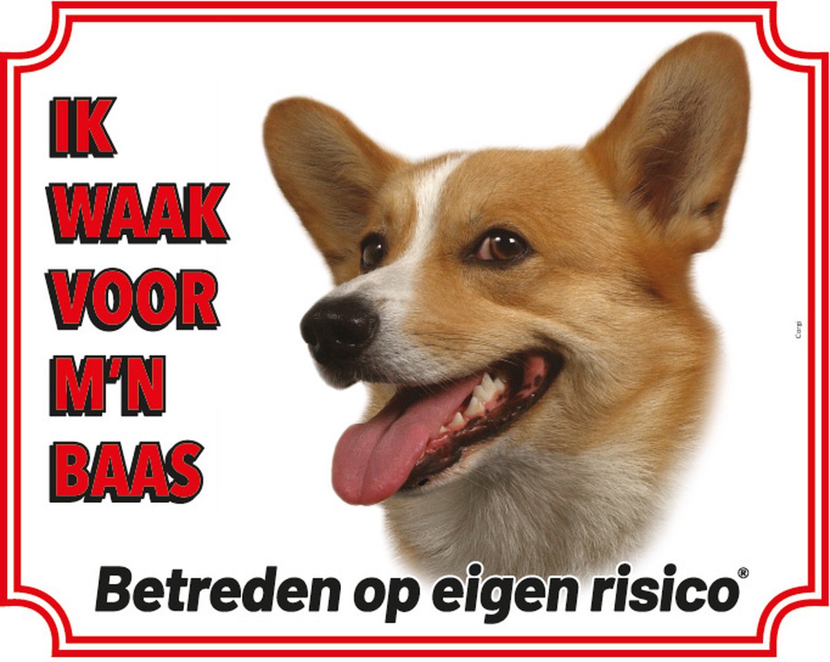 Bol.com Welsh Corgi Waakbord - Ik waak voor mijn baas aanbieding