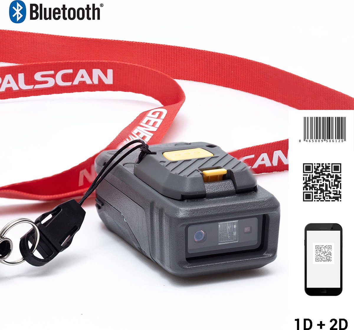 Generalscan GS R5524 - Bluetooth 2D Barcode scanner - Thumb Button - 2D-barcodes - Handscanner