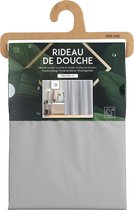 Urban Living Douchegordijn met ringen - grijs - pvc - 180 x 200 cm - Voor bad en douche