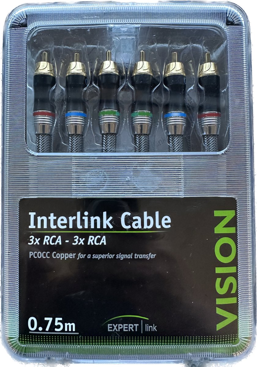 Kö:nig High-end Videokabel 3x Rca 0.75 M