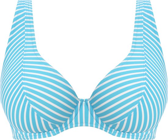 Freya JEWEL COVE UW HIGH APEX BIKINI TOP Dames Bikinitopje - Stripe turquoise - Maat 75G