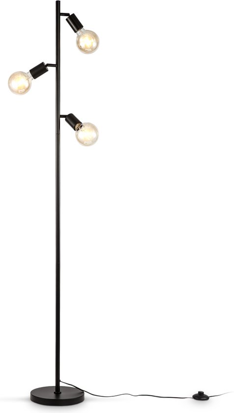 B.K.Licht - Staande lamp - incl. 3x led gloeilamp - 2.200K - h: 142cm