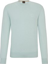 BOSS - Pullover Kanovano Turquoise - Heren - Maat M - Slim-fit