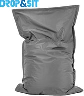 Fauteuil-sac Drop & Sit - Gris - 100x150 cm - Pour l'intérieur et l'extérieur
