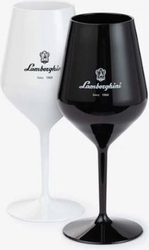 Foto: Lamborghini kunststof wijnglas wit 1 stuk lamborghini kunststof champagneglas lamborghini partyglas kunststof glas voor buiten en binnen wit kunststof glas