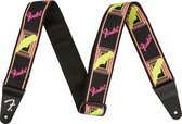 Fender Neon Monogrammed Strap Yellow/Pink - Gitaarband