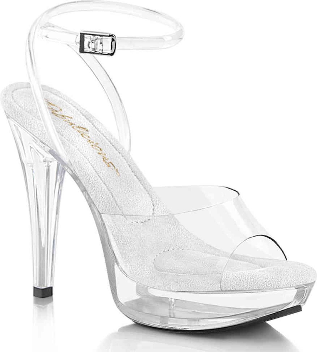 Fabulicious - COCKTAIL-506 Sandaal met enkelband - US 7 - 37 Shoes - Transparant