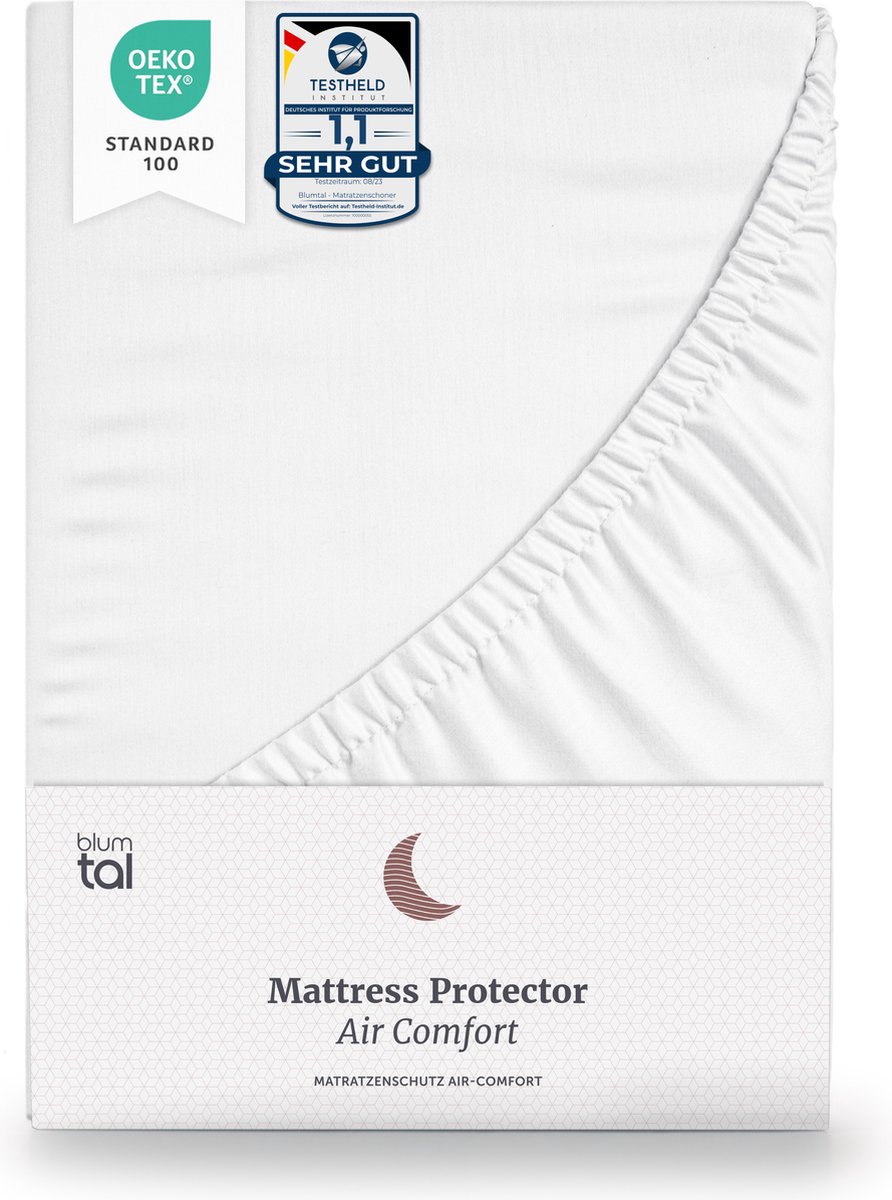 Blumtal waterdichte matrasbeschermer Oeko-Tex gecertificeerd ademend topmatras 100x200cm set of 2