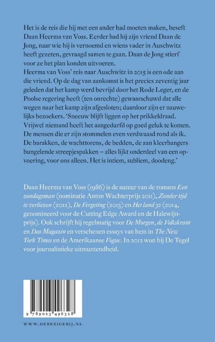 Een verlate reis - back cover