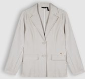 Meisjes blazer jasje krijtstreep - Bella - Zilver grijs